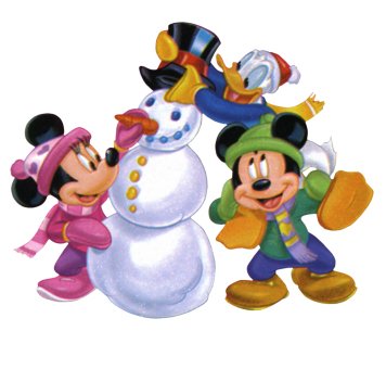 Minnie MIckey and Donald Christmas Return Address Labels
