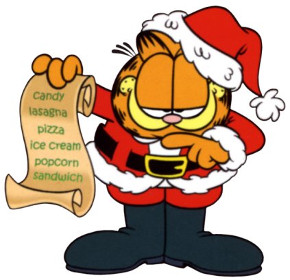 Garfield Christmas Return Address Labels