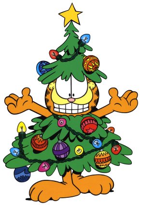 Garfield Christmas Return Address Labels