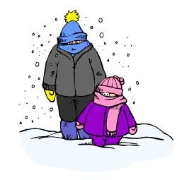Bundled Up! Winter Return Address Labels