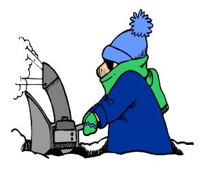 Snowblowing Winter Return Address Labels