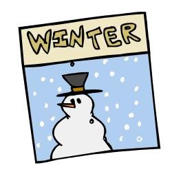 Winter Sign Return Address Labels