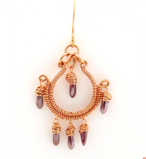 Wire Jewelry Tutorial Project - Downloadable Instructions - Jasmine Earrings