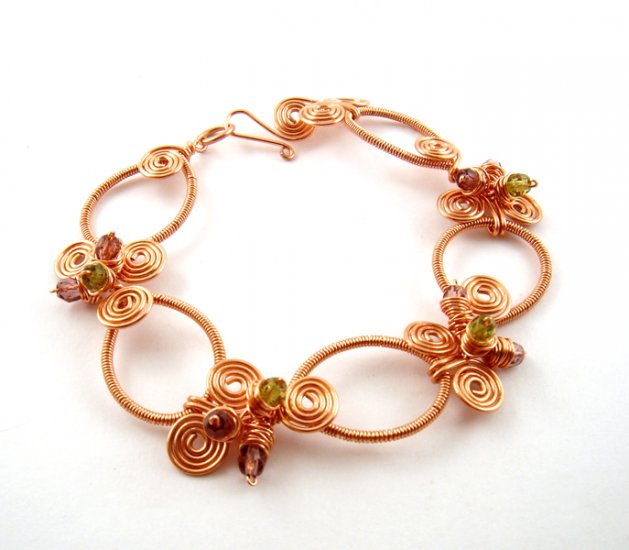 Wire Jewelry Tutorial Project - Downloadable Instructions - Nicole Bracelet