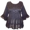 BLACK Romantic Renaissance Gothic Top - Size 18