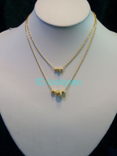 noblest stunning golden 2 rows refined necklace