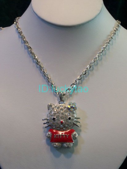 stunning shining beautiful cat necklace