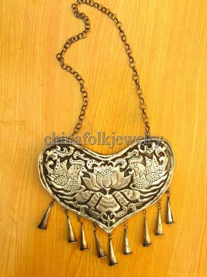 china miao character folk silver necklace gift