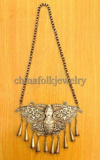china miao character folk silver necklace gift