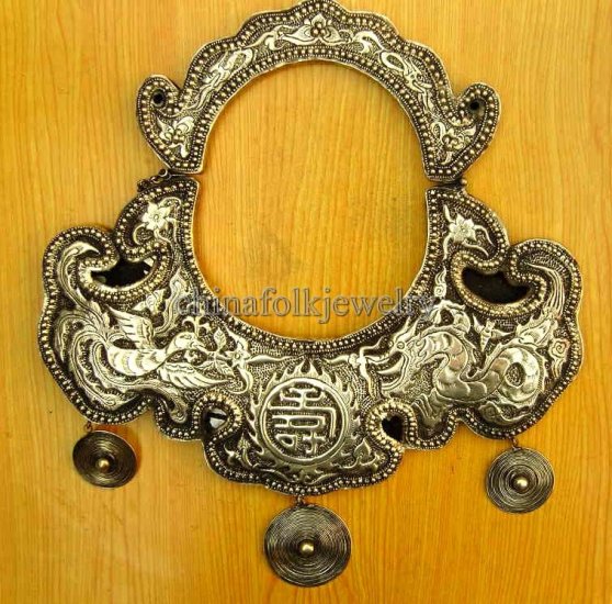 china miao character folk silver necklace gift