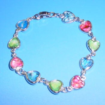 Heart Paua Shell Bracelet
