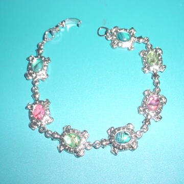 Turtle Paua Shell Bracelet