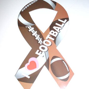 I Love Football Car Magnet