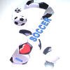 I Love Soccer Car Magnet