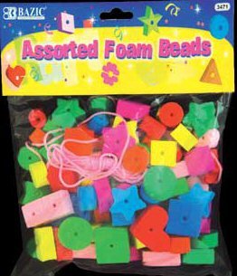 Wholesale BAZIC Assorted Shapes Colored Foam Beads