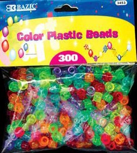 Wholesale BAZIC Multi-Color Plastic Beads (300/Pack)