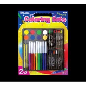 Wholesale BAZIC 23 Piece Coloring Sets