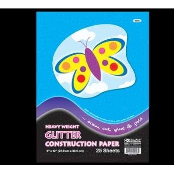 Wholesale BAZIC 25 Ct. 9" X 12" Glitter Construction Paper P