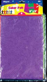 Wholesale BAZIC 6" X 9" Assorted Color Felt Sheets (6/Pack)