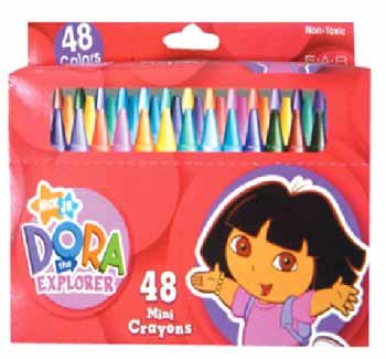 NEW! Wholesale Dora 48pk Mini Crayon in Window Box