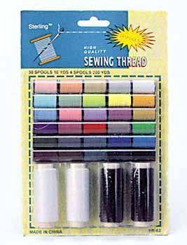 Wholesale 34 piece Thread with with 4 Jumbo Spools