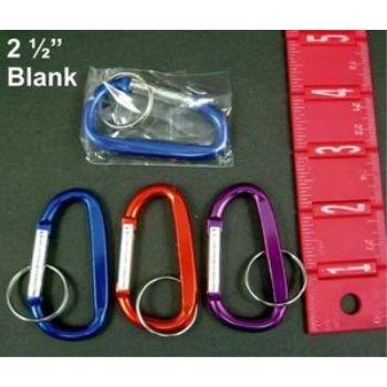 NEW! Wholesale Colorful Blank 2.5 Inch Keychain Carabiners