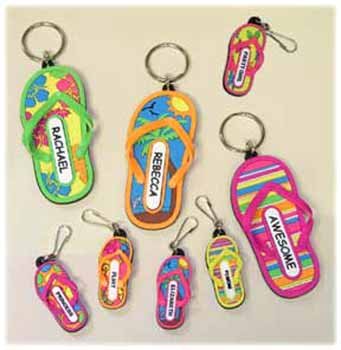Wholesale Flip Flop Keyrings 72 Assorted Styles