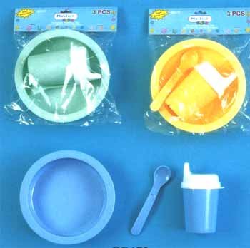 Wholesale 3 Pc Dish, Sip Cup & Spoon Set