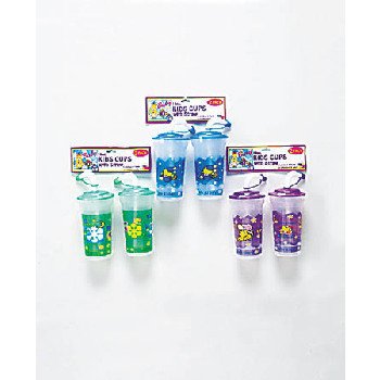 Wholesale 2 Piece Kids Cups with Straws