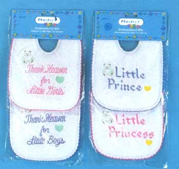Wholesale Embroidered Bib W/Tie Closure