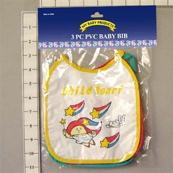 Wholesale 3Pc Pvc Baby Bibs
