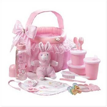 Wholesale Pink Baby Soft Basket Gift Set