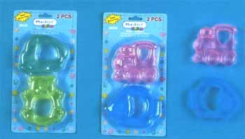 Wholesale 2 Pk Soft Water Teethers In Assorted Shapes
