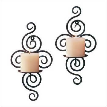 Twisted Wrought Iron Candle Holders