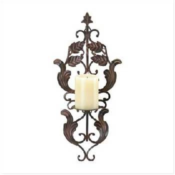 Wrought Iron Wall Candle Holder