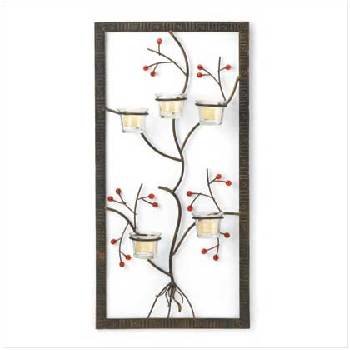 5 Candleholders Wall Adornment