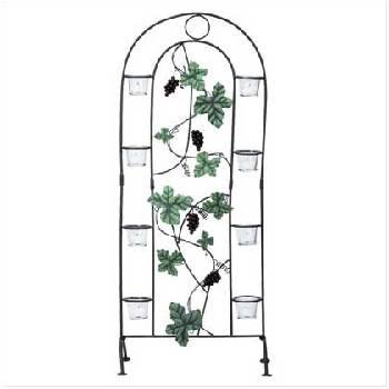 Metal Grapevine Candle Screen