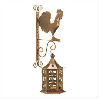 Metal Rooster Lantern