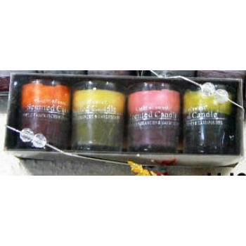 Wholesale Tri Colored Scented Votive Candles with Holders