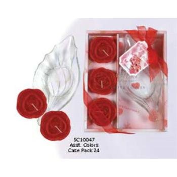 Wholesale Flower Tealight Candle Gift Set