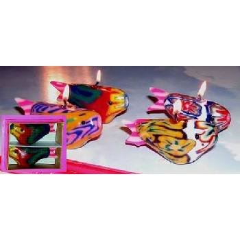 Wholesale Assorted Colorful Fish Candles 2-Pack