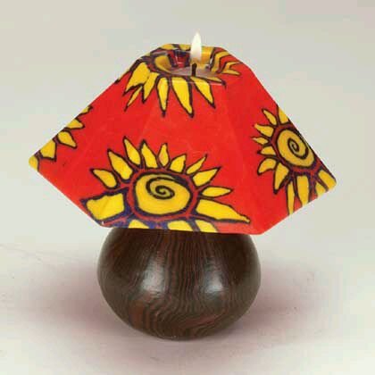 Wholesale Mini Sunburst Design Lamp Shade Candle