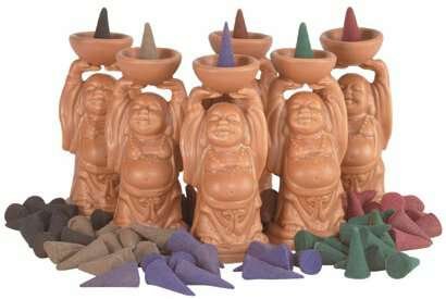 Wholesale Terra Cotta Buddha Incense Burners with Cones
