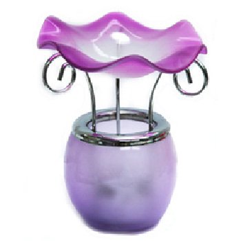 Wholesale Purple and Chrome Contemporary Style Oil Burner