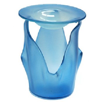 Wholesale Blue Frosted Glass Tulip Style Oil Burner
