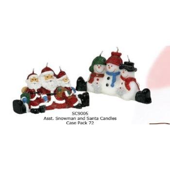 Wholesale Christmas Santa And Snowman Candles