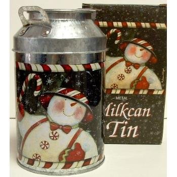 Wholesale Candy Snowman Milk Can Tin