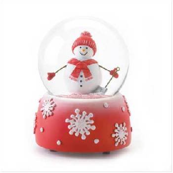 Wholesale Snowman Snowglobe Red and White