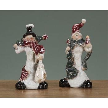 Wholesale Ceramic Standing Snowman Ornaments