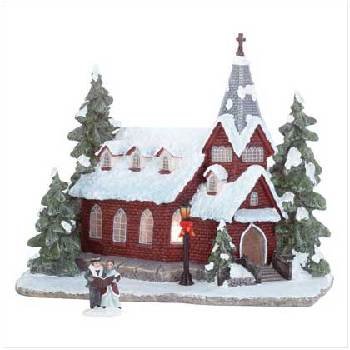 Wholesale Christmas Lighted Church